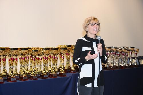 L'assessore Barbara Zilli alle premiazioni degli atleti del Comitato Friuli Venezia Giulia della Federazione Ginnastica d’Italia che maggiormente si sono distinti nella stagione agonistica 2018 (Lefotoimmediate.it)